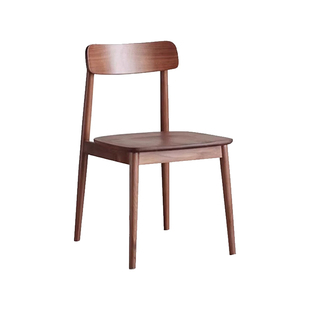 北美黑胡桃木餐椅北欧全实木家用休闲椅子书桌靠背椅餐桌椅格林椅