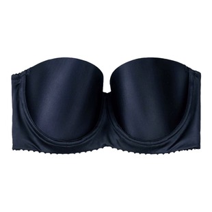 MsKKay无肩带内衣女防滑抹胸光面无痕大码文胸聚拢薄款|绯闻女孩