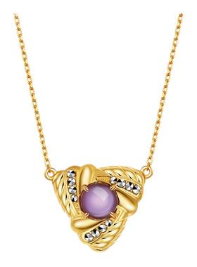 MGS/曼古银三生万物项链 S925纯银紫水晶时尚轻奢送闺蜜女友礼物