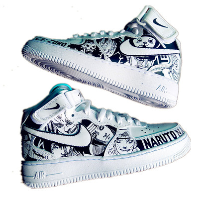 纯手工手绘球鞋涂鸦定制空军一号