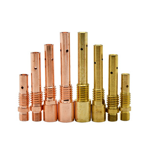 气保焊枪连接杆200A350A黄铜内外丝连杆二保焊500A紫铜加厚连接杆