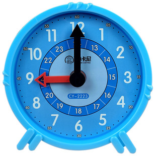 儿童学习钟表模型小学教具一年级数学教学两针联动钟面认识时钟表