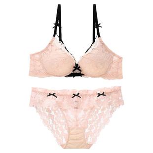 六只兔子性感蕾丝内衣女小胸聚拢显大文胸收副乳防下垂无钢圈胸罩