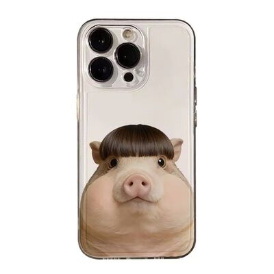 情侣可爱小猪适用16PLUS透明iPhone13小众苹果12软华为Nova15趣味手机壳17ProMax搞怪OPPOReno14创意一加ace6