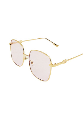 金属方框大脸显瘦墨镜女新款潮男韩版街拍遮阳圆脸太阳镜开车眼镜