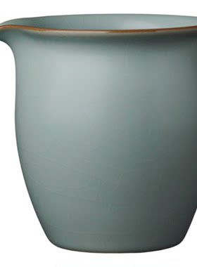 青澹汝窑茶海公道杯茶具陶瓷分茶公杯单个景德镇仿古汝瓷开片可养