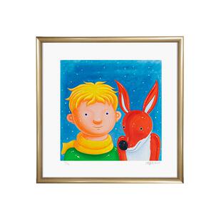 阿斯蒙迪现代简约风卡通画儿童房客厅沙发背景墙装饰画治愈沈敬东