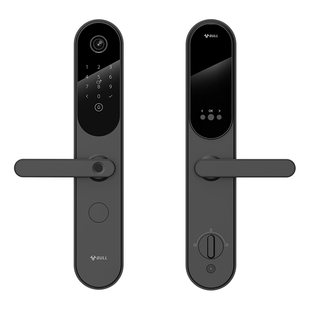 公牛家用防盗智能门锁半自动指纹密码远程开锁可视猫眼大屏电子锁