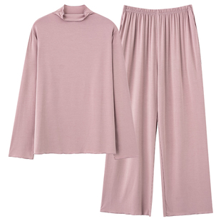 芬腾可安人棉睡衣女士春秋款冬季薄款长袖2025年新款纯色简约套装