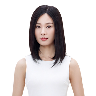 瑞贝卡假发片女头顶补发片增发量蓬松真发全真人发无痕遮白发假发