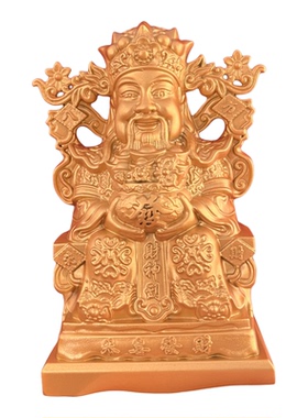 新中式金属财神摆件招财进宝