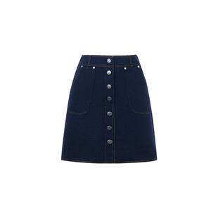 【6期免息】PORTS 1961女士合身牛仔直筒半身裙