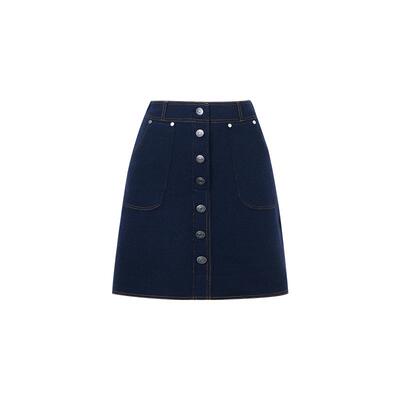 PORTS1961女士牛仔直筒半身裙