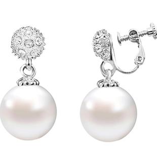 耳夹无耳洞女士强光珍珠耳饰螺旋耳钉气质2025新款耳坠高级感耳环