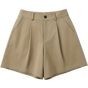【含莱赛尔】DKNY JEANS唐可娜儿26夏季新款休闲短裤女宽松西装裤