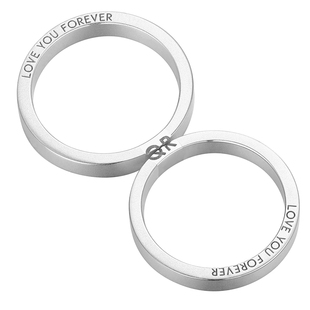 princess原创字母戒指纯银定制手工情侣戒指闭口小众情侣对戒礼物