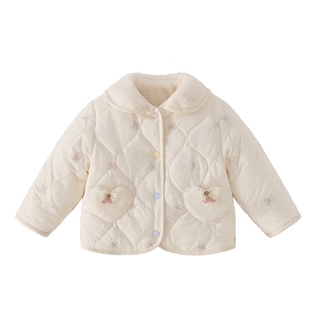 [抗菌远红外]儿童棉服女童秋冬小童加绒夹棉可爱家居衣服宝宝外套