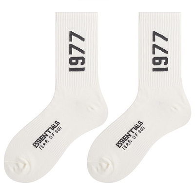 欧美街头情侣复古风中筒袜