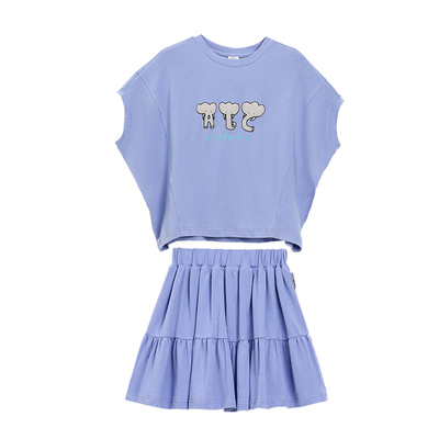 livheartkids女童短袖半裙两件套