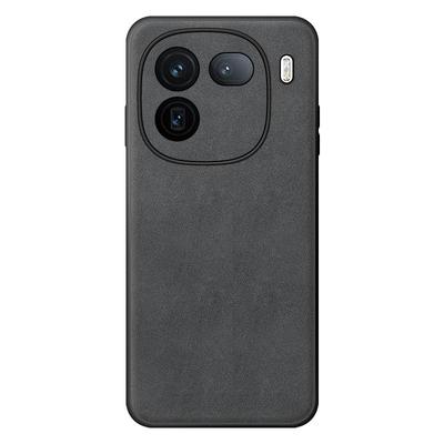 适用iqoo12新款男羊巴皮软外壳