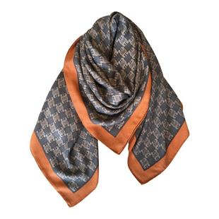 【凯旋门老花】时尚大牌款真丝羊毛大方巾秋冬高端丝绒围巾披肩女