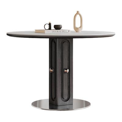 奥古斯特全托实木圆形餐桌