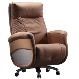 头等舱老板椅电动真皮书房家用电脑椅可躺商务办公椅靠背座椅