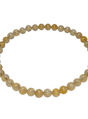 天然巴西老矿小颗粒黄碧玺手链女