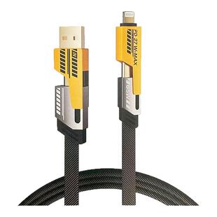 二拖二数据线四合一闪充适用华为OPPO小米vivo荣耀苹果PD27W快充15/16充电线双type-c二拖二手机线iPad通用