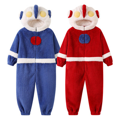 搞怪奥特曼连体睡衣秋冬季亲子装