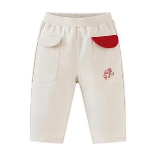 【非遗联名】迷你巴拉巴拉男女童裤子新年冬春季三防儿童加绒长裤