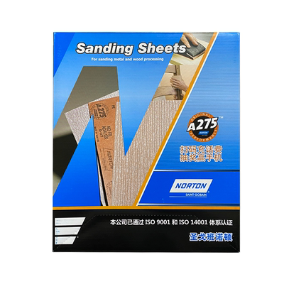 进口诺顿打磨砂纸120目至800目干磨水磨两用打磨腻子抛光超细砂纸