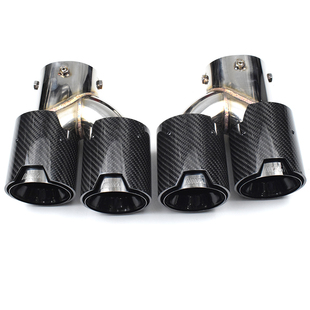 适用宝马330Li M340i M240i M440i排气管改装碳纤维黑色四出尾喉