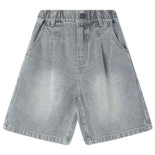 【陨石星球】自带凉感 质感水洗灰牛仔短裤中裤子男童夏季新款