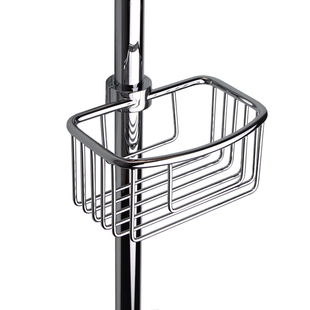 全铜花洒置物架 免打孔浴室托盘 花洒支架挂架 卫生间淋浴置物篮