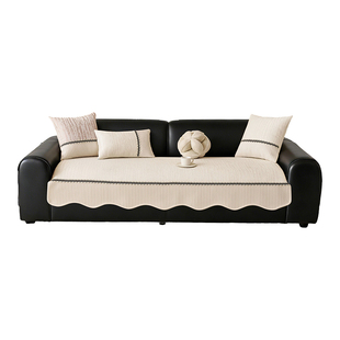 皮沙发垫四季通用2026新款坐垫固定防滑真皮沙发专用垫高级感垫布