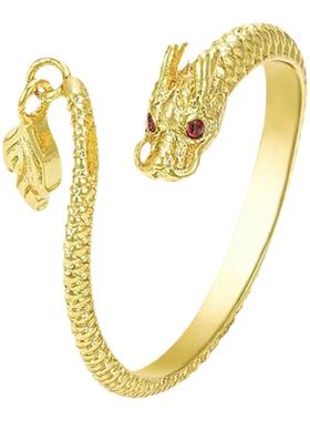 神龙摆尾本命年戒指女时尚开口戒