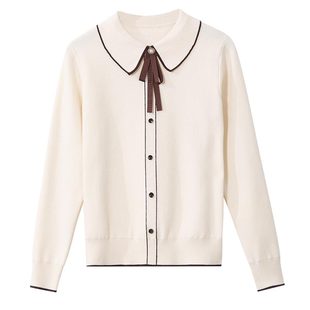 OSA欧莎千金小香风减龄内搭娃娃领针织衫秋冬2025年新款打底毛衣