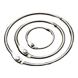 金属活页铁圈环学生多功能夹子圆形扣书圈扣环卡片活页纸装订圈卡圈开口铁环线圈自制打孔手账本diy文件夹环