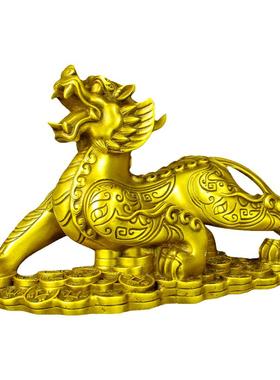 黄铜貔貅复古客厅金钱霸王摆件