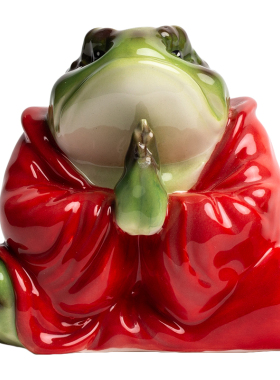 禅意青蛙镇宅陶瓷香炉摆件