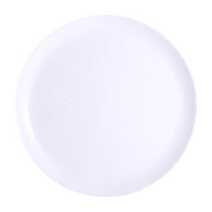 乐美雅平盘高级感白色浮雕餐具家用西餐牛排盘钢化玻璃盘子饺子盘