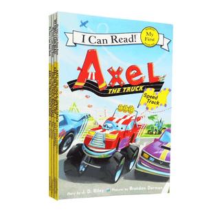 英文原版 小卡车阿克塞尔4册绘本 Axel the Truck系列 i can read my first一阶分级读物初阶初级启蒙童书Rocky Road/Beach Race
