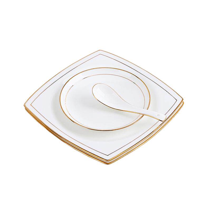 金镶玉景德镇陶瓷骨瓷餐具套装