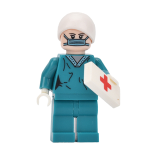 城市系列拼装积木小人偶警察消防员职业玩具人仔男女孩兼容小颗粒