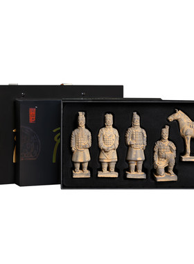 兵马俑纪念品-陶俑5件套超值装