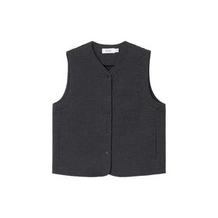 【新品】ZUCZUG 素然 26春女士经典简约红色双面杂色针织布马甲