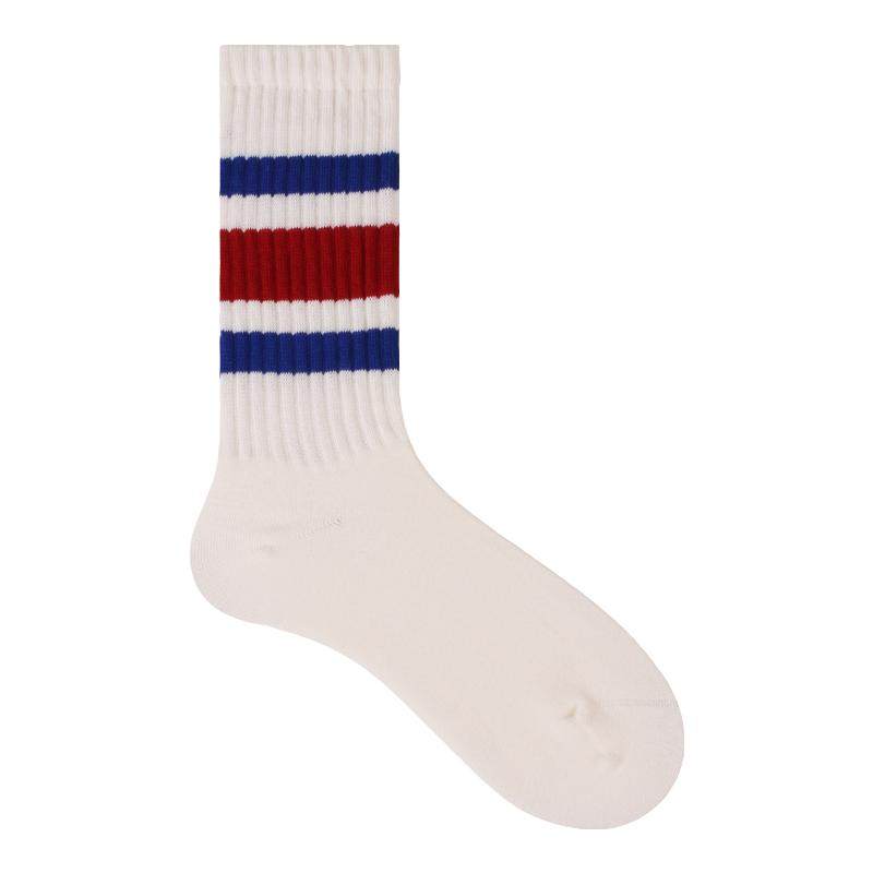 uniquesocks美式复古色系条纹长袜子男女日系cityboy撞色高街潮袜