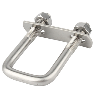 304不锈钢方型卡直角U型卡U型螺栓直角螺丝U型管卡扣方管夹M6-M10