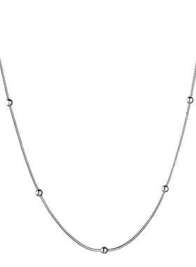 GuangYu简约圆珠蛇骨链纯银项链